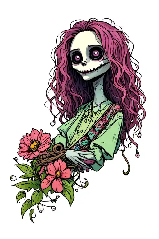 Cartoon tattoo from Tim Burton tattoo design idea