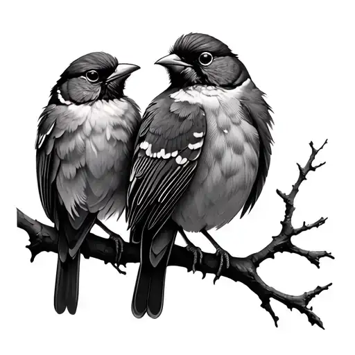 3 Birds On A Branch tattoo design idea
