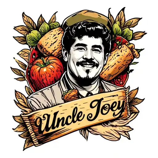 spicy eggroll memorial for uncle joey tattoo design idea