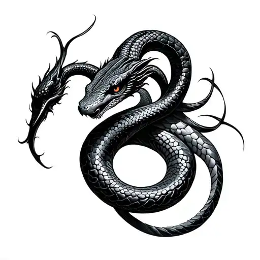 Viper knowledge power tattoo design idea
