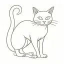 ghost cat tattoo design idea