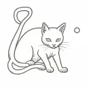 ghost cat tattoo design idea