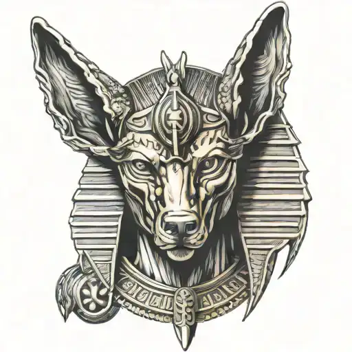 Anubis ojo de horus  tattoo design idea