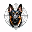 fine line small malinois, things relating to January 2025 and January 1996 tattoo design idea