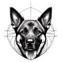 fine line small malinois, things relating to January 2025 and January 1996 tattoo design idea