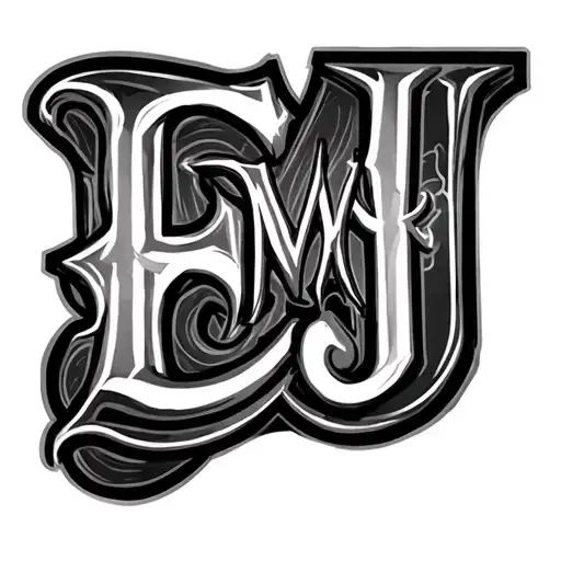 tattoo with the letters EJ MJ CJ  tattoo design idea