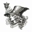 characters from the Alice in Wonderland tattoo design idea