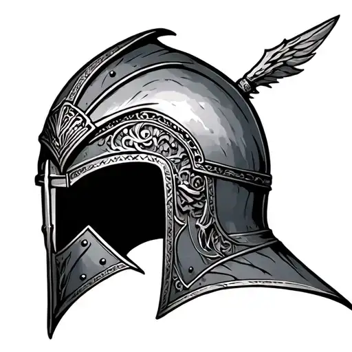 Anglo Saxon helmet tattoo design idea
