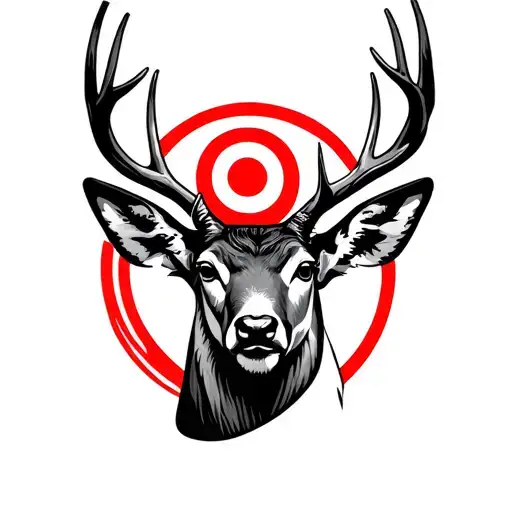 deer with target on head simple tattoo tattoo design idea