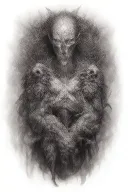 hades holding cerberus tattoo design idea