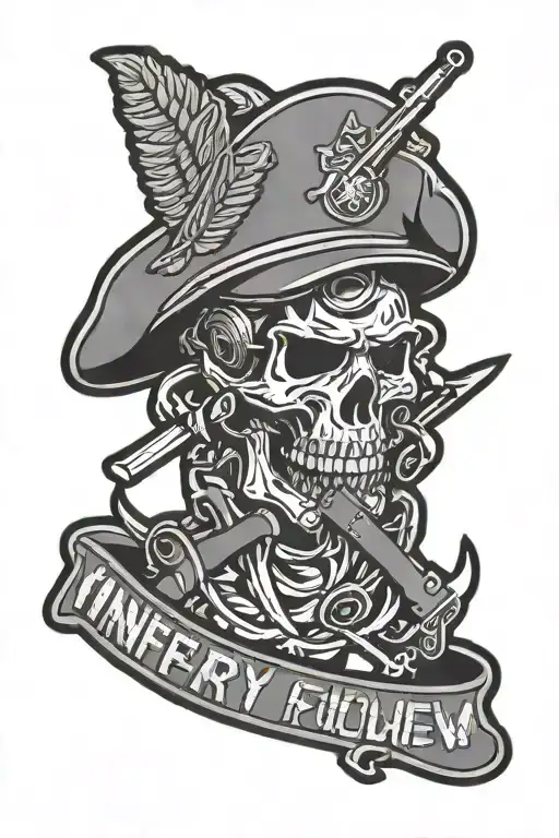 infantry follow me patch tattoo design idea