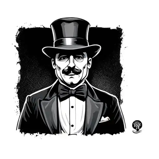 monopoly man gangster tattoo design idea