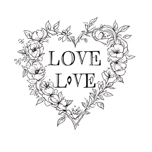 love written tattoo design idea