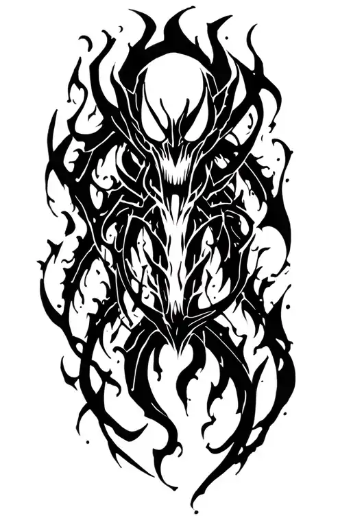 symbiote taking over my body tattoo design idea