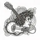 bob dylan inspired small tattoo design idea