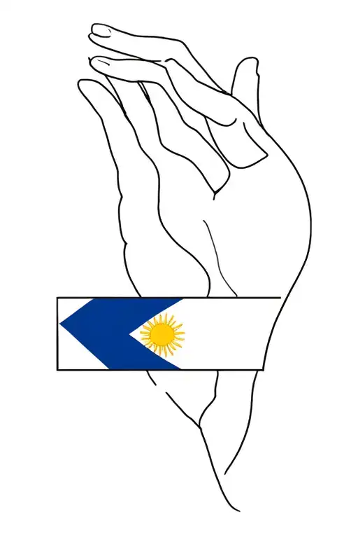 Filipino flag mixed tattoo design idea