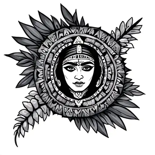 Mexican Aztec tattoo design idea
