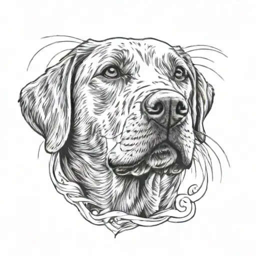 Dog Nose Labrador Love tattoo design idea