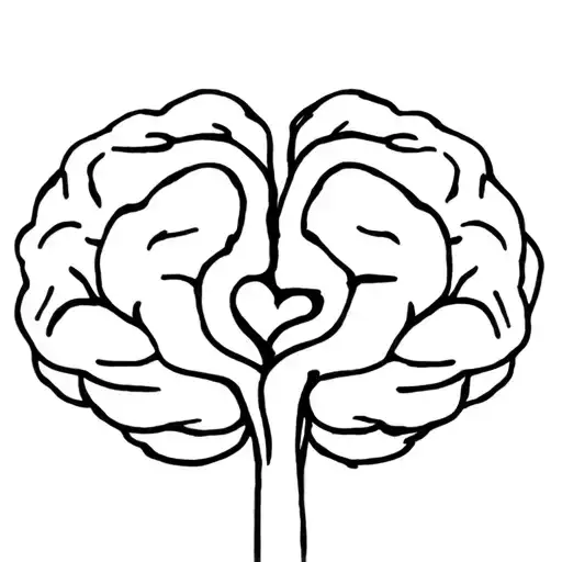 half brain half heart tattoo design idea