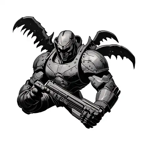 Doom Slayer tattoo design idea