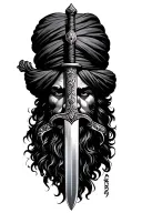 ranjit singh sword tattoo design idea
