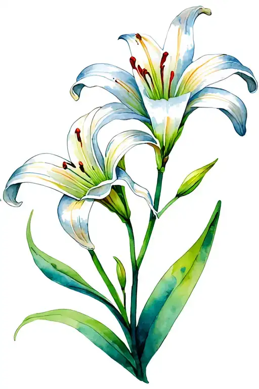 Easter Lily tattoo design idea