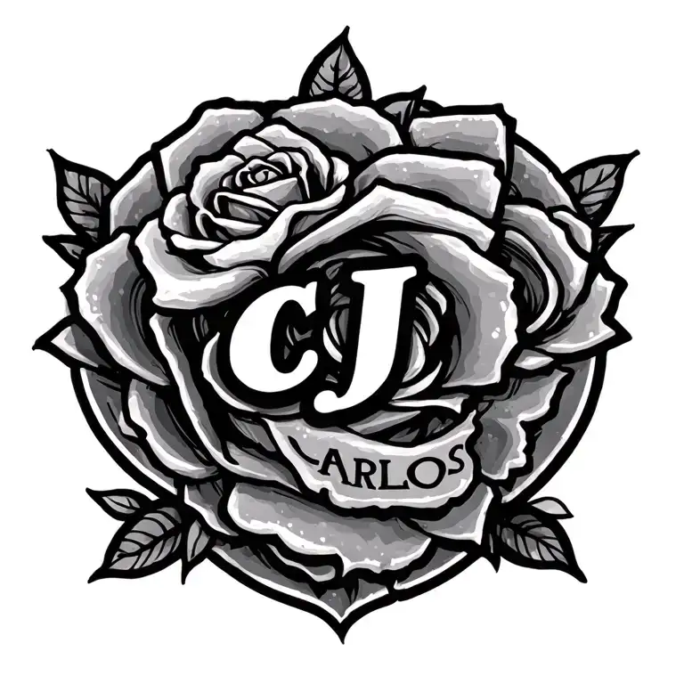 small tattoo of my boyfriends name CJ or Carlos tattoo design idea