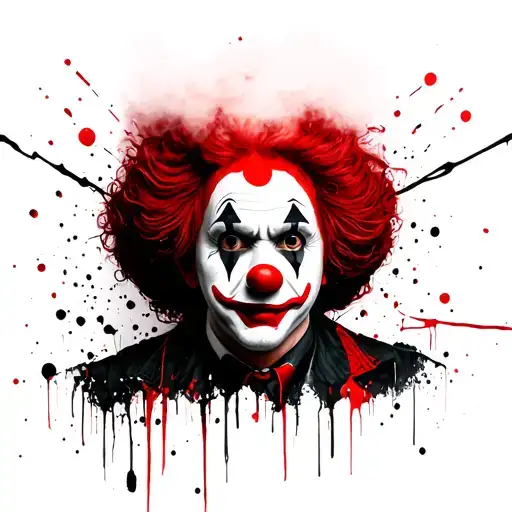 clown triste tattoo design idea