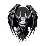 devil wings spread wide tattoo design idea