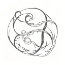 tornado + chaos symbol tattoo design idea