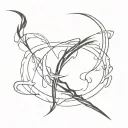 tornado + chaos symbol tattoo design idea