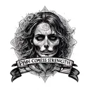 Pain Comes Strength tattoo design idea