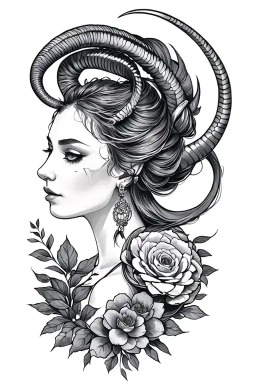Carla, Capricorn, mother of three tattoo design idea