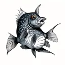 Flounder tattoo design idea