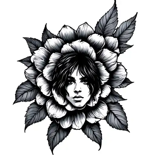 pearl jam girly fine line tattoo with no face tattoo design idea