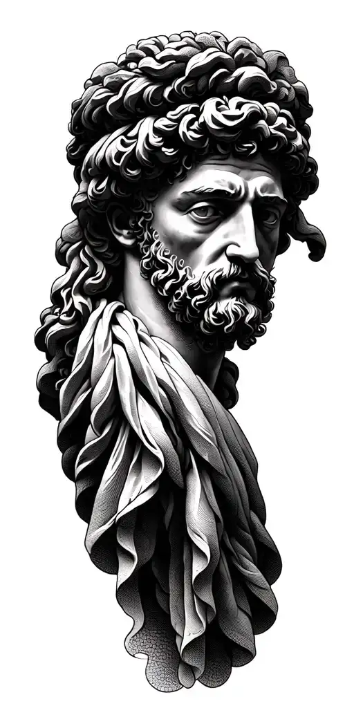 Stoic philosophy concept tattoo design idea