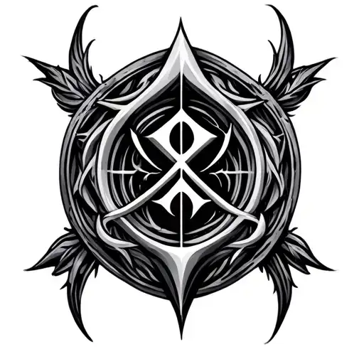 mysterious rune design tattoo design idea