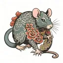 Japanese Rat tattoo design idea
