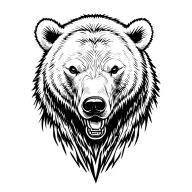 simple polar bear in the woods tattoo design idea