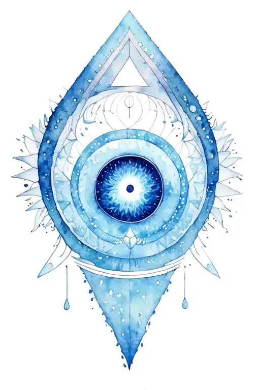 Lemurian starseed tattoo with spiral, whale shark markings, Pleiadian star cluster, triangle with third eye" tattoo design idea