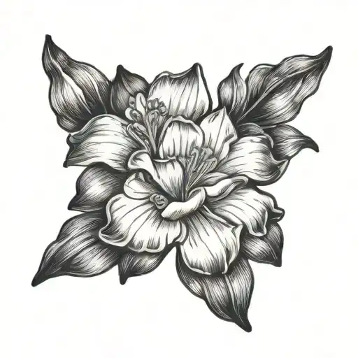 freesia, Yorkshire rose, coal mine entrance tattoo design idea