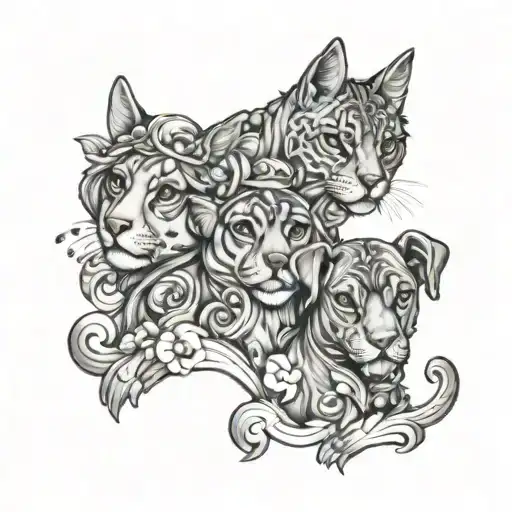 Georgia, Ava, Freddie tattoo design idea