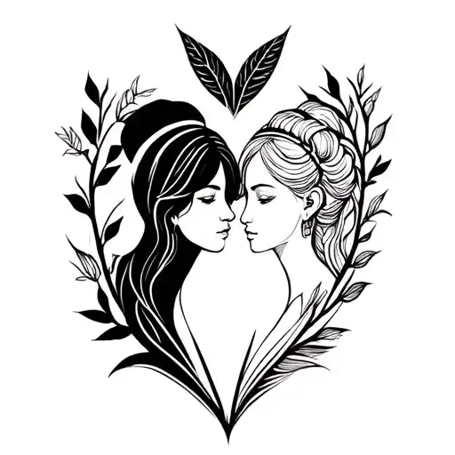 design a small tattoo to match with me my twin sister and my mom. it can be minimalist, symbolic, a small sentence, and  tattoo design idea
