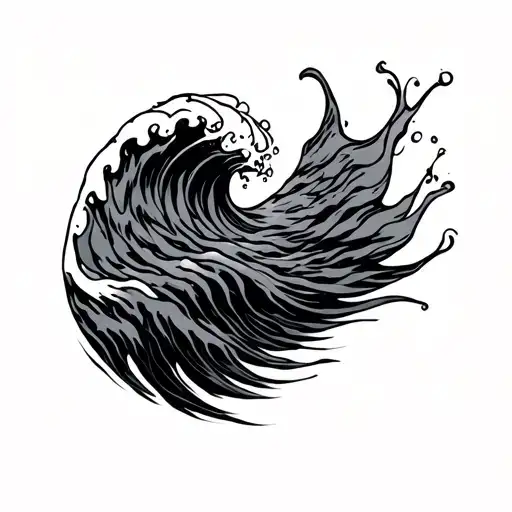 Palmers waves sheets tattoo design idea