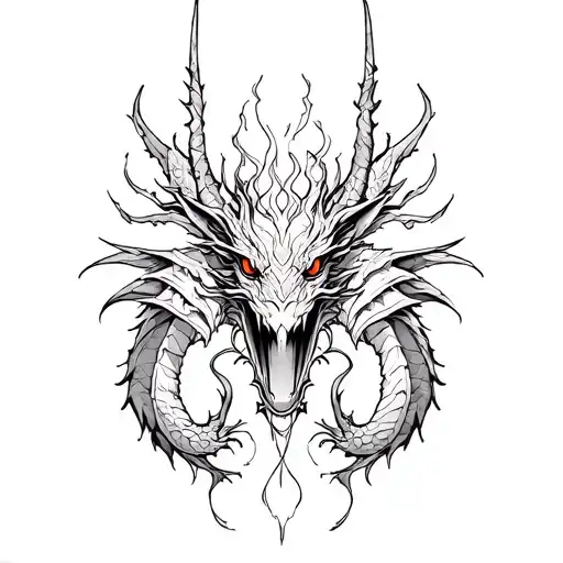 representation of sin of pride by dragons tattoo design idea
