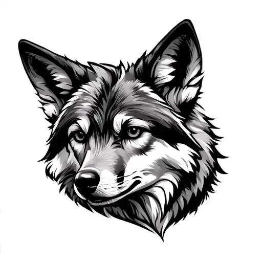 Coyote tattoo design idea