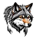 Coyote tattoo design idea