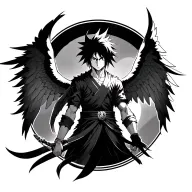 Susanoo Sasuke anime with wings tattoo design idea