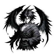 Susanoo Sasuke anime with wings tattoo design idea