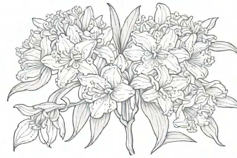 hyacinth flower tattoo design idea